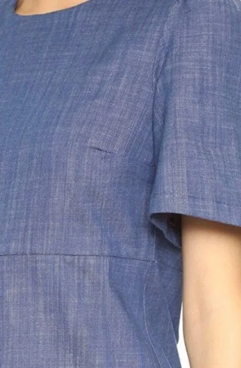 A Line Chambray Dress - Image 4