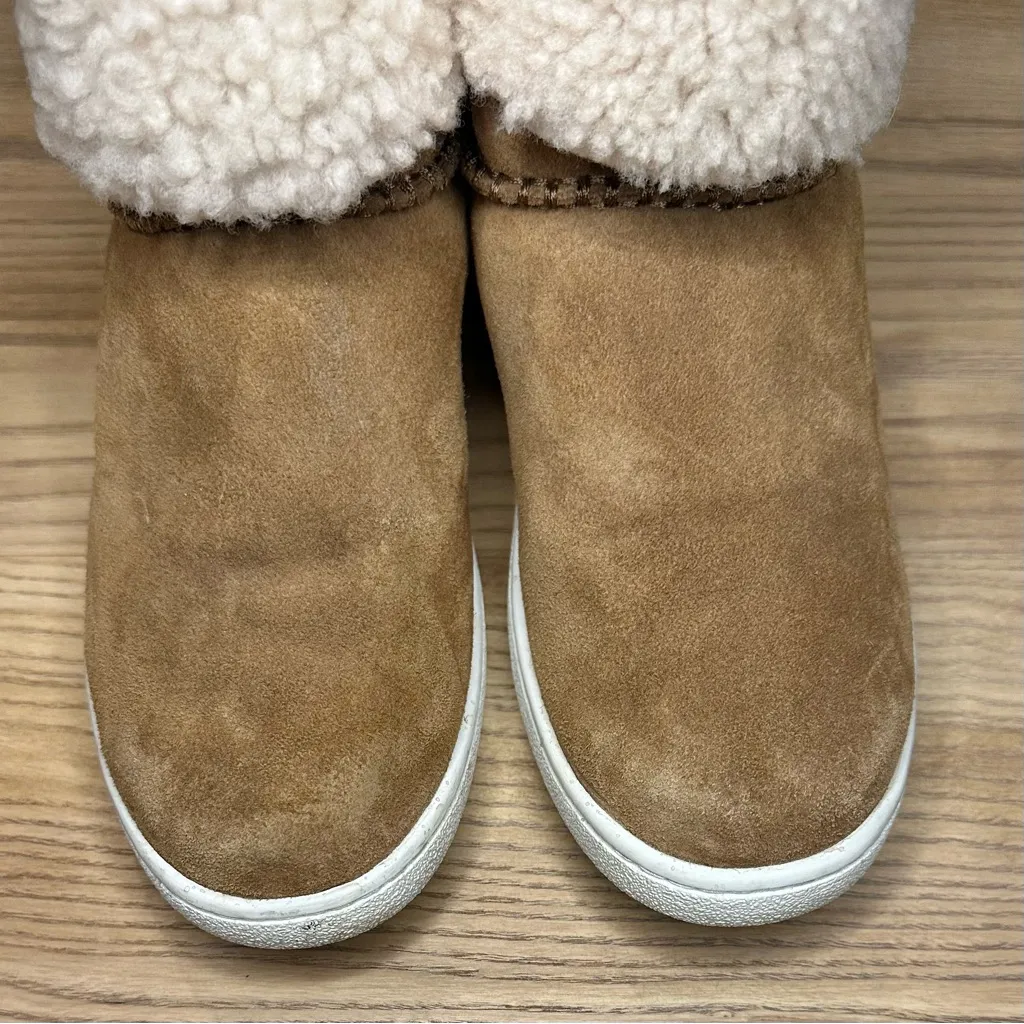 UGG  Mika Tan Suede Shearling Lined Classic Sneaker Boots - Image 5