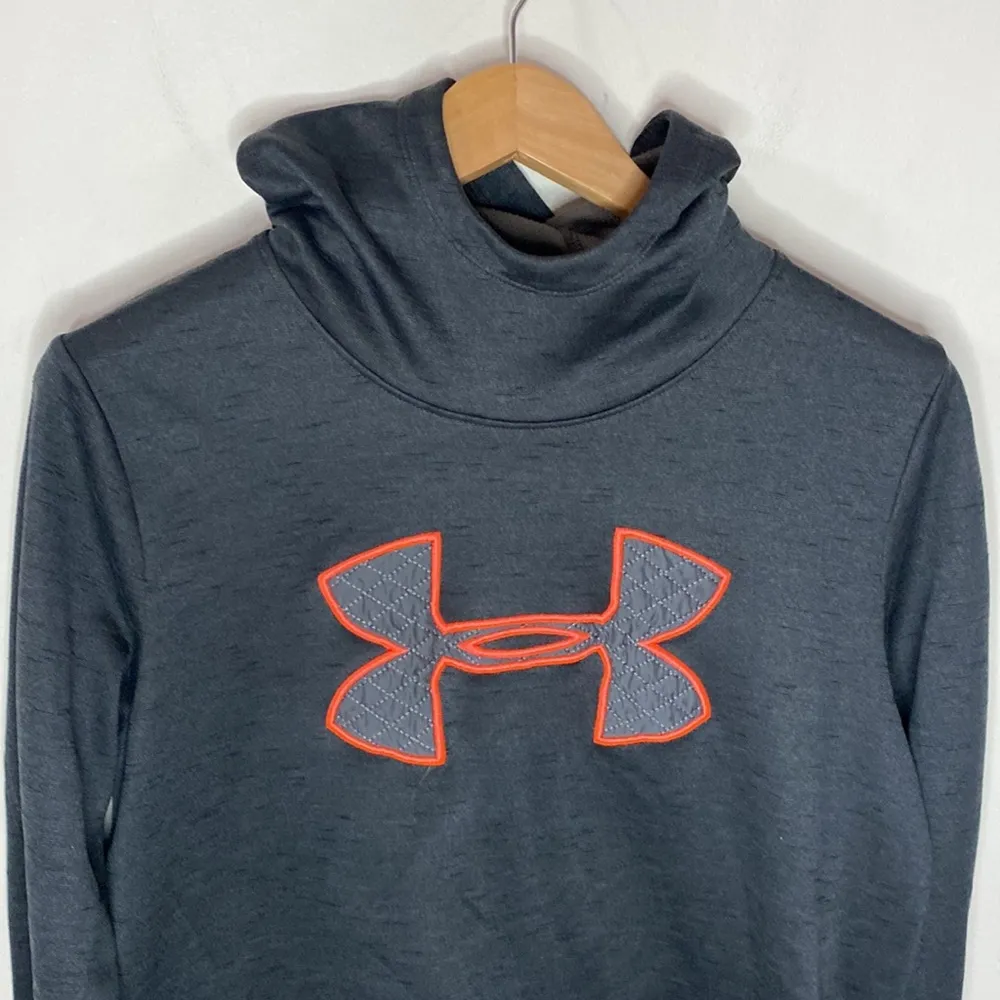 Under Armour loose fit fleece lined space dye hoodie with quilted logo size L - Image 4