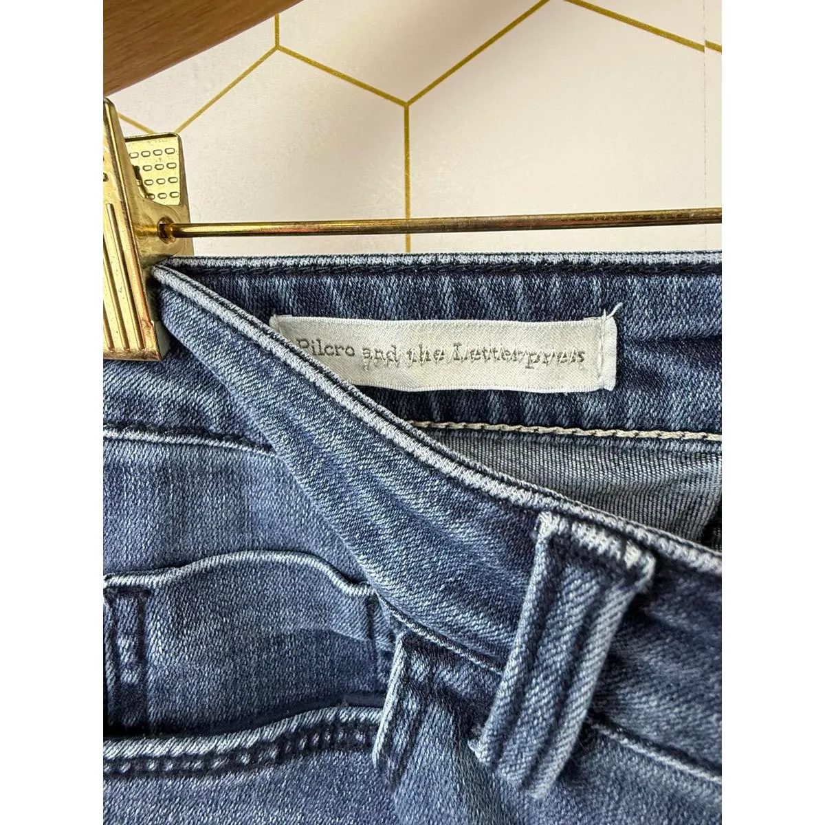 Pilcro by Anthropologie Script High-Rise Raw Hem Skinny Jeans - Size - 28 - Image 5