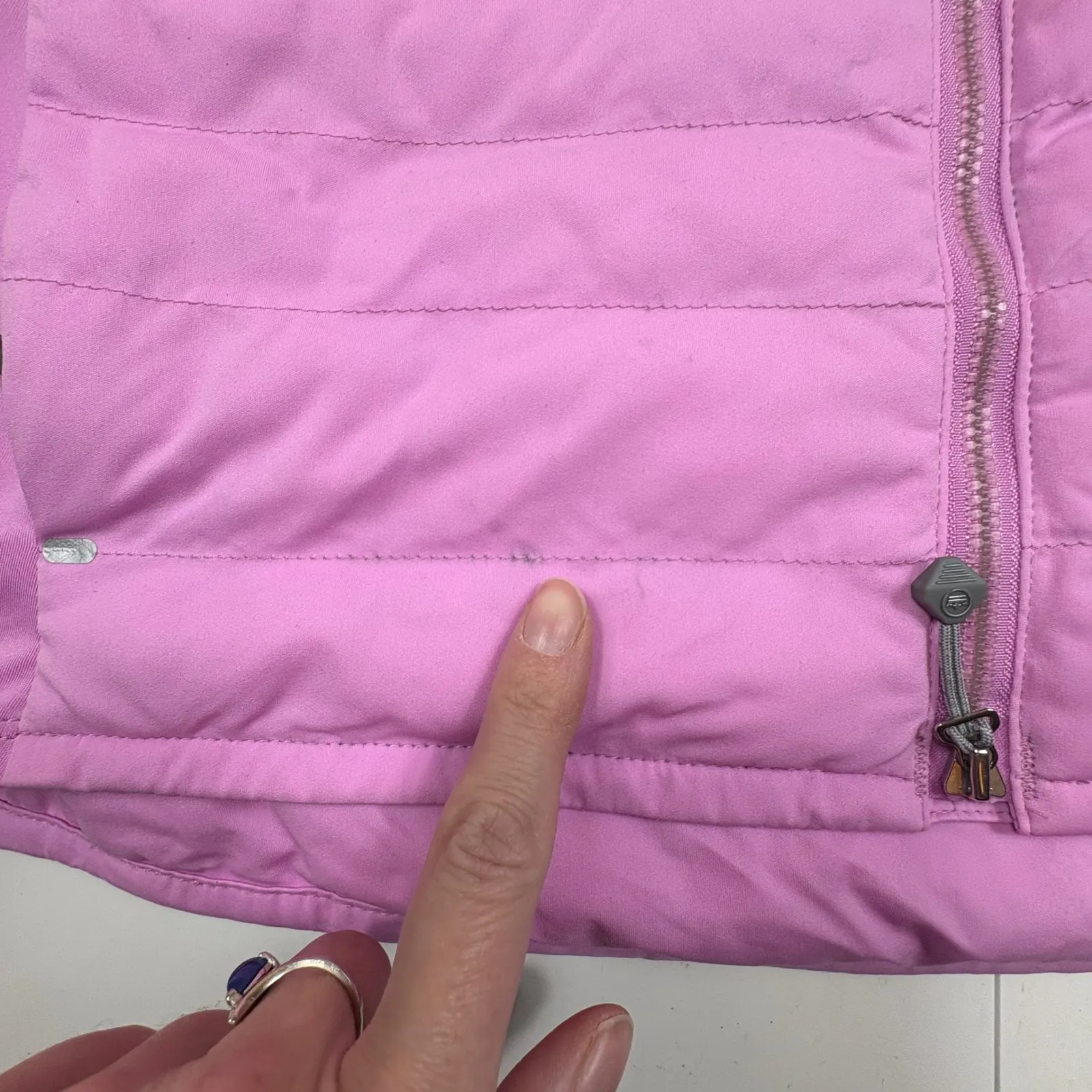 Peter Millar Women Pink Fuse Elite Golf Vest Full Zip Puffer Lightweight M - Image 5