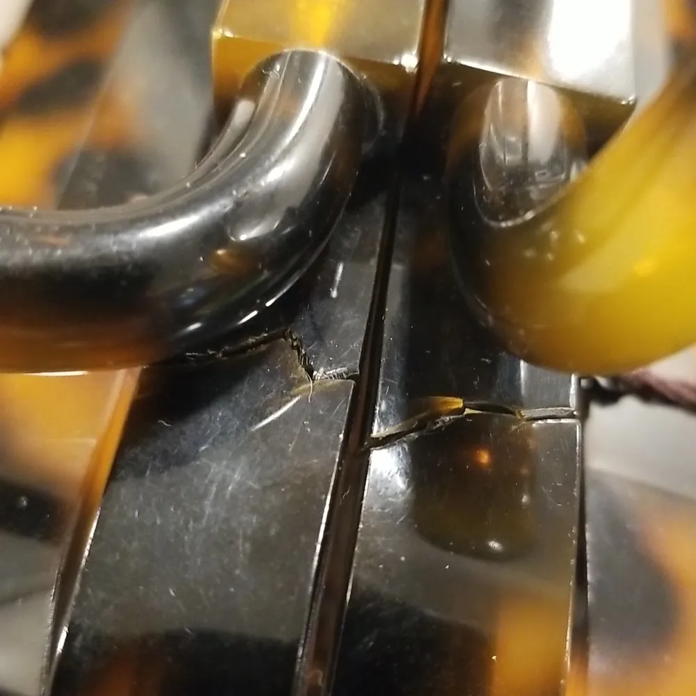 💕CULT GAIA💕 Lillith Bag ~ Tortoise Acrylic Mini Top Handle Bag Collapsible - Image 16