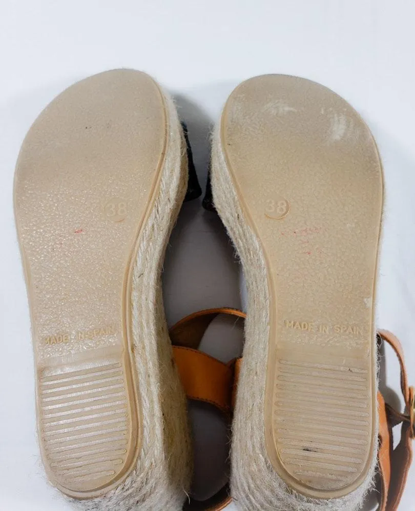 KANNA Espadrille Wedges Size 8 Snake Top Multiple - Image 5