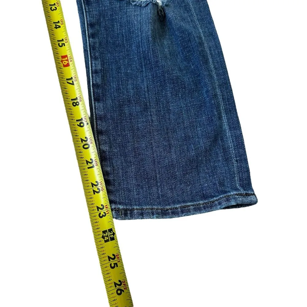 Frame Blue Cropped  Le Pixie Beau Distressed Denim Jeans Women Size 29 | 29-1 - Image 6