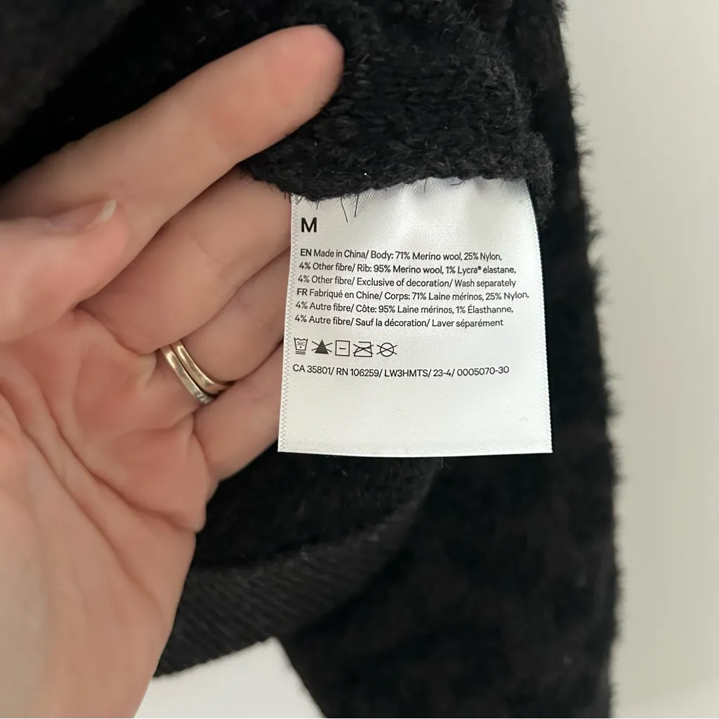 Lululemon Jacquard Knit Leopard Wool Blend Crew Neck Pullover Metallic Sweater M - Image 6