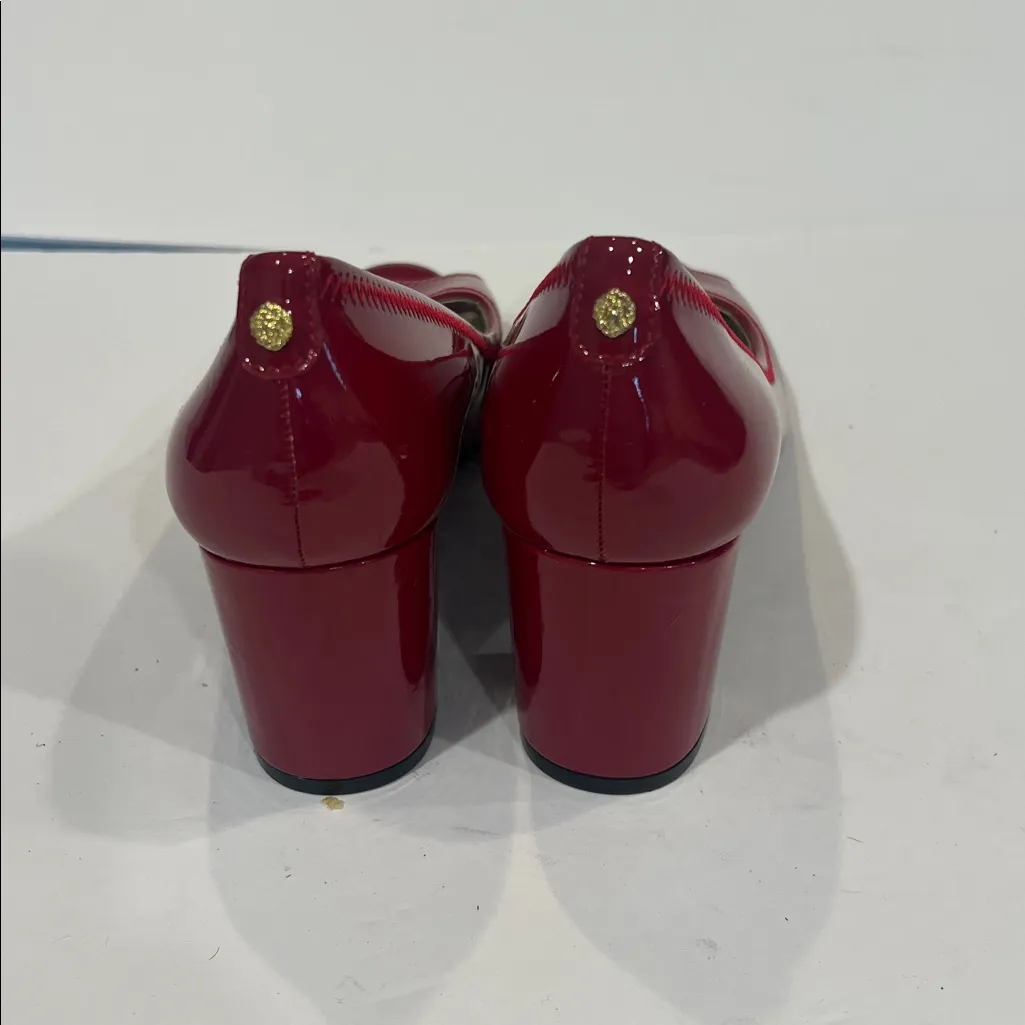 Anne Klein Meredith Red Patent Open-Toe Heels — Chic Statement Size 7M - Image 3