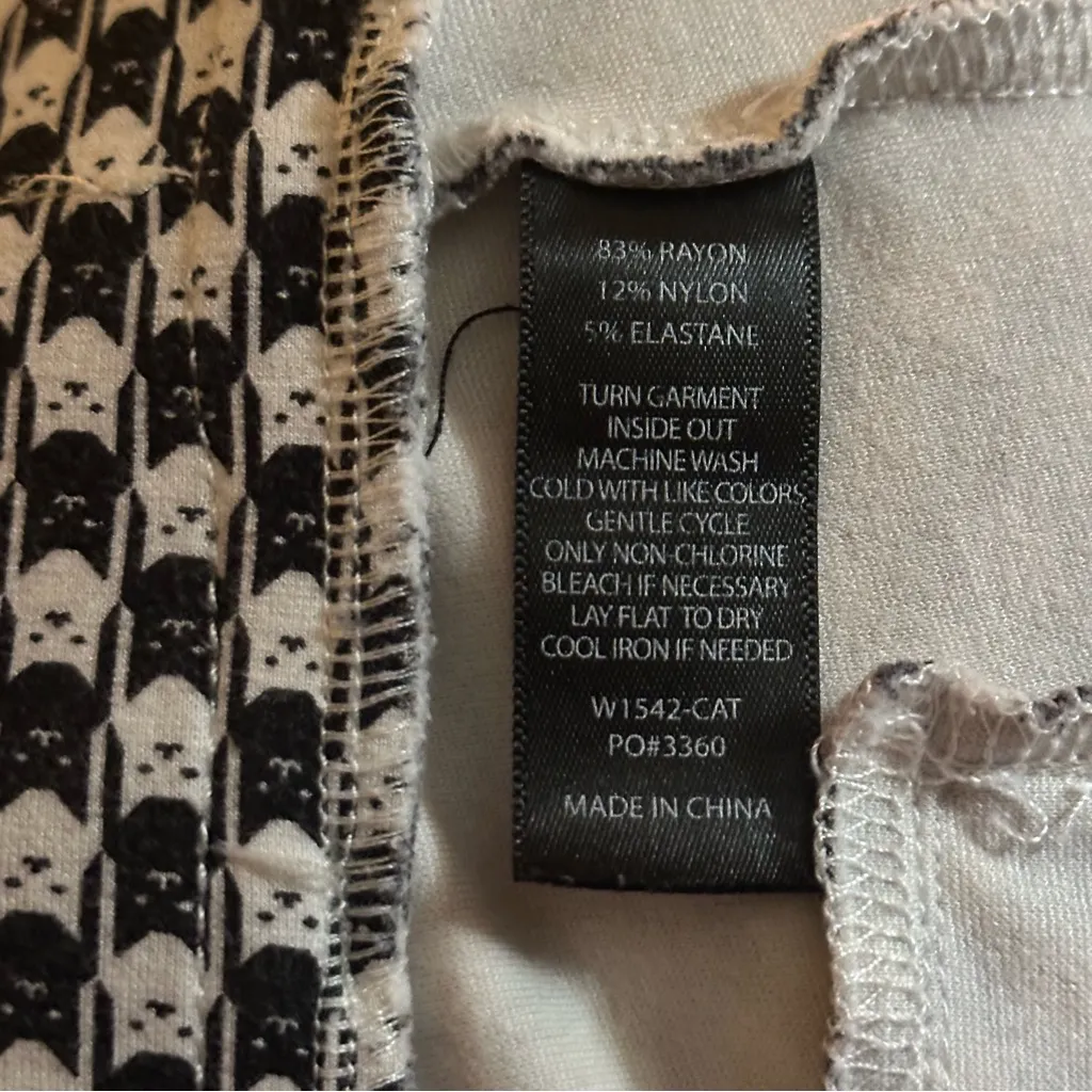 Betabrand Catstooth Cat Print Straight Leg Dress Yoga Pant SP Pockets Pull On - Image 13