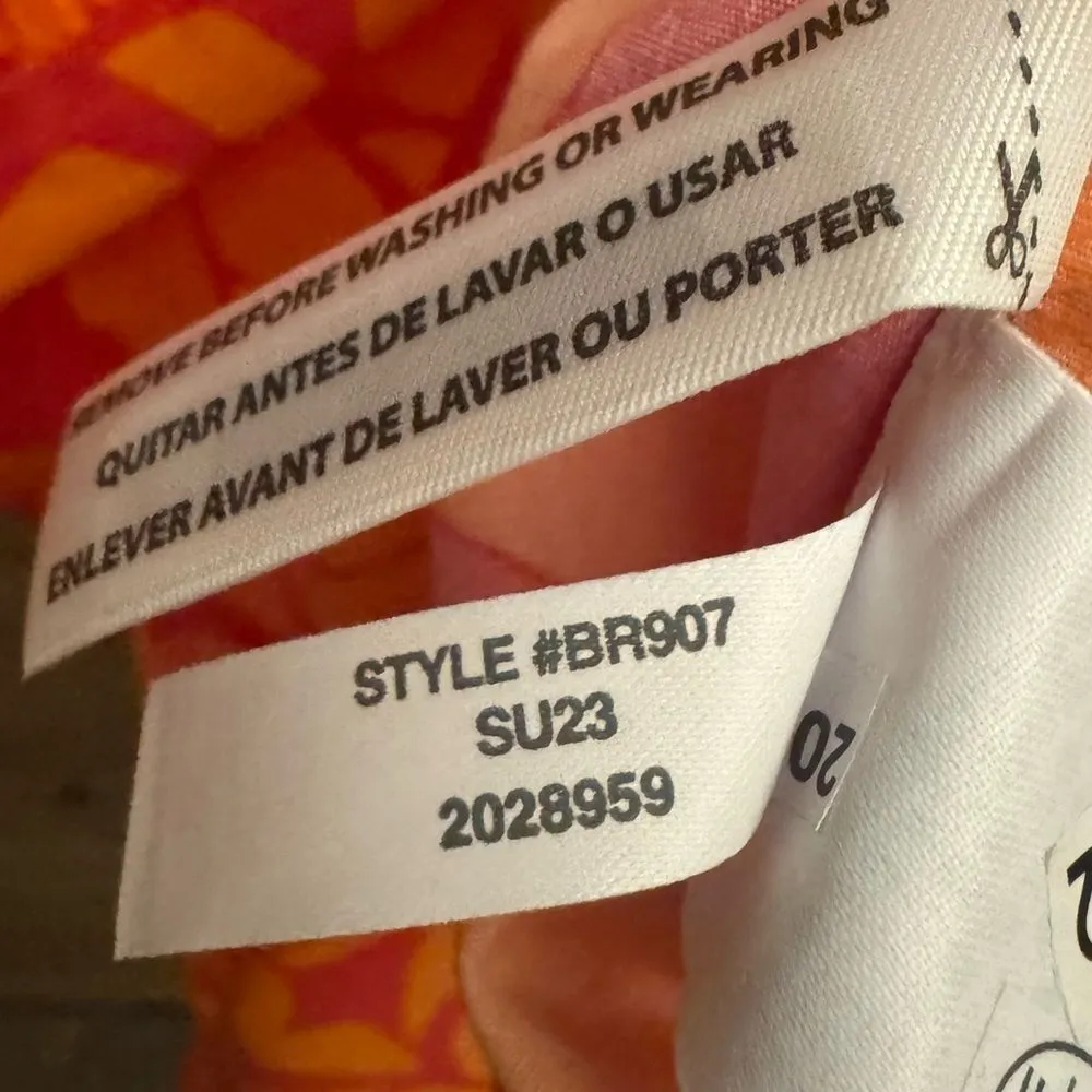 NWT J Crew Factory Size 2 Tiered Puff Sleeve V Neck Midi Preppy Dress Pink - Image 12