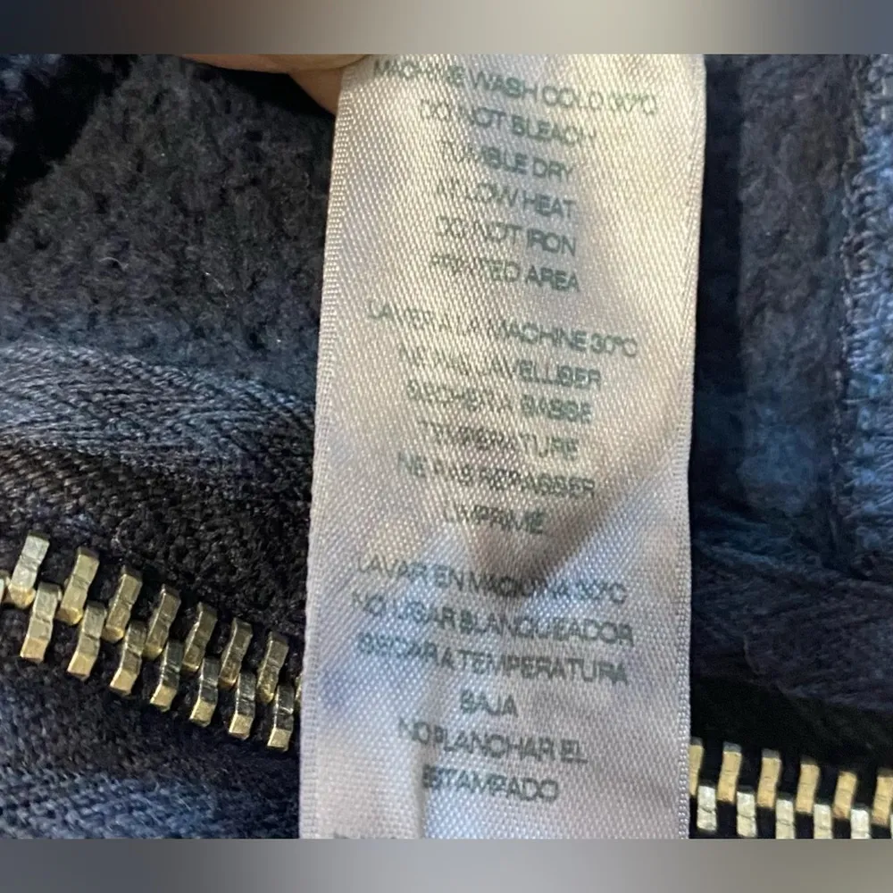 Sundry for Evereve Navy and Black Tie-Dye Tunic Side Zipper Sweatshirt - Image 9