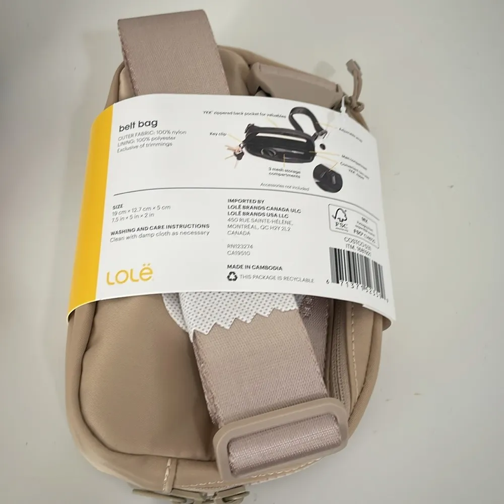 Lolë belt bag unisex Fanny pack crossbody bag NWT - Image 6