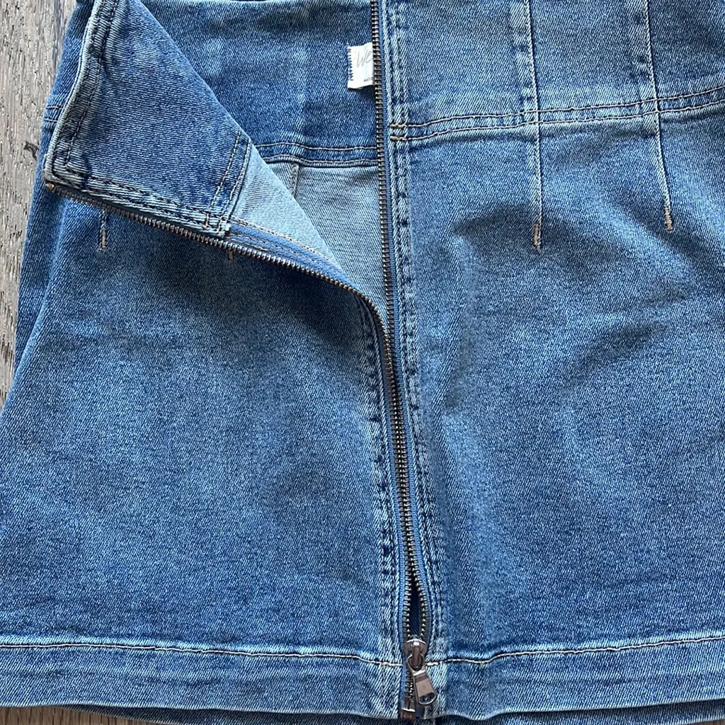 Free People | Indigo Blue Virgo Mini Skirt - Image 4