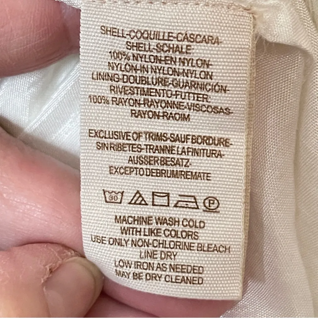 FREE PEOPLE Rio Grande Mini Dress in Ivory/White Drawstring Waist, Large - Image 13