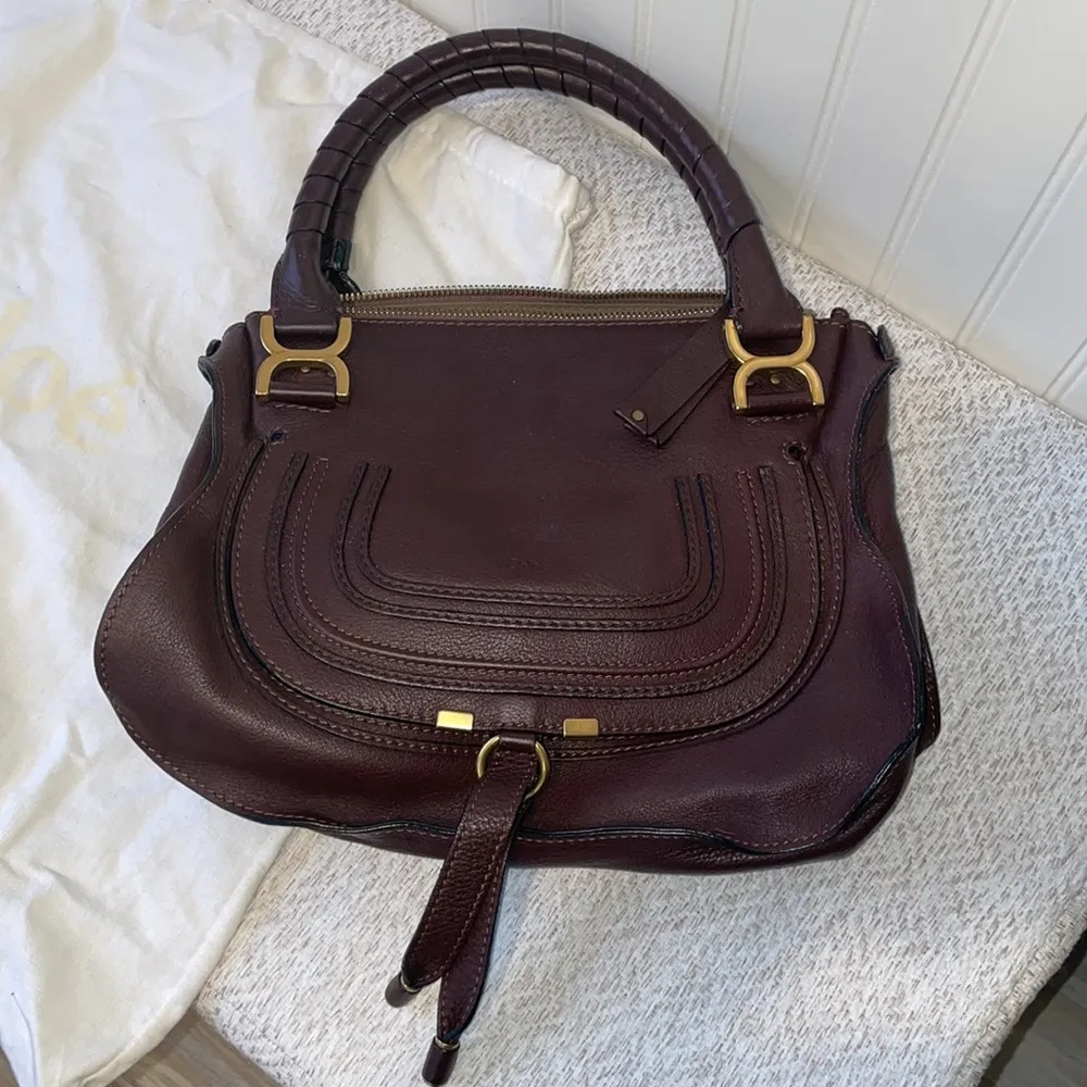 Chloe Marcie burgundy bag - Image 4