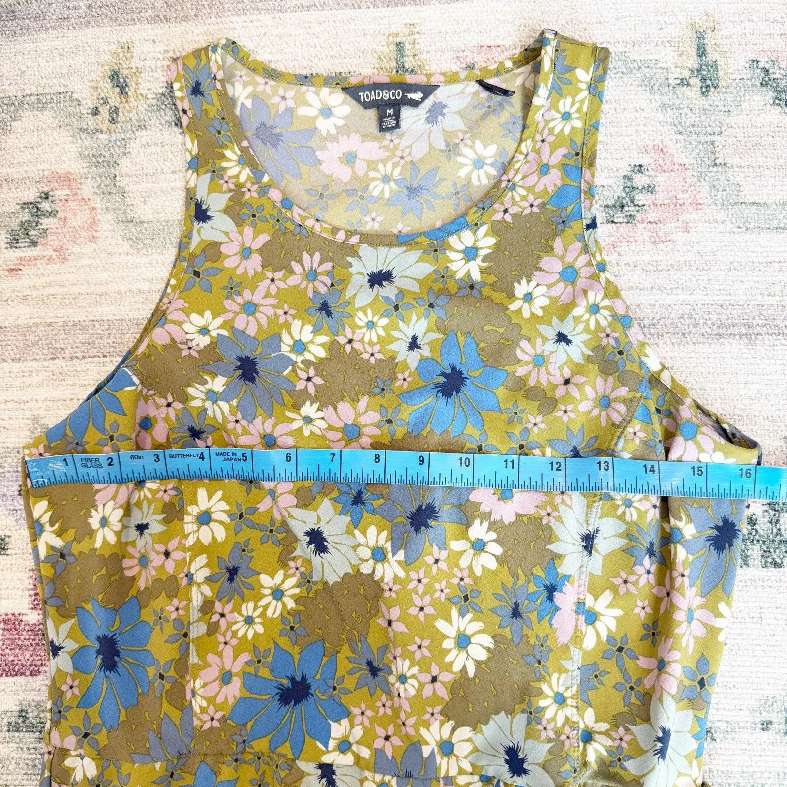 Toad & Co Womens Sunkissed Floral Maxi Dress Size Medium UPF 50 Vacation Travel Green - Image 7