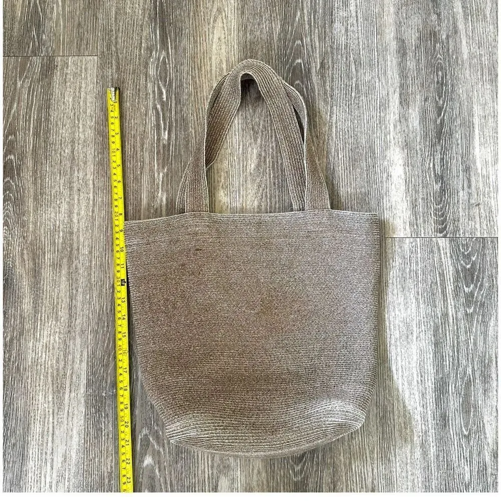 Eric Javits New York Squishee Tote Bag Tan - Image 8