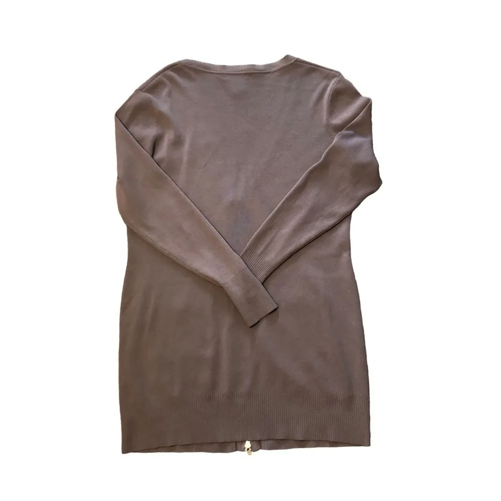 Boston Proper Longline Full Zip Cardigan Sweater M Pockets Businesss Wardrobebe - Image 3