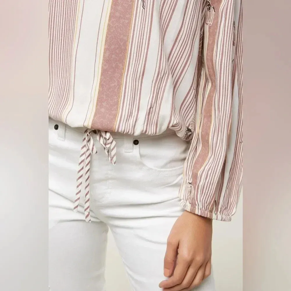 O'Neill Womens Adalyn Multi Colored L/S Top Size Large‎ - Image 4