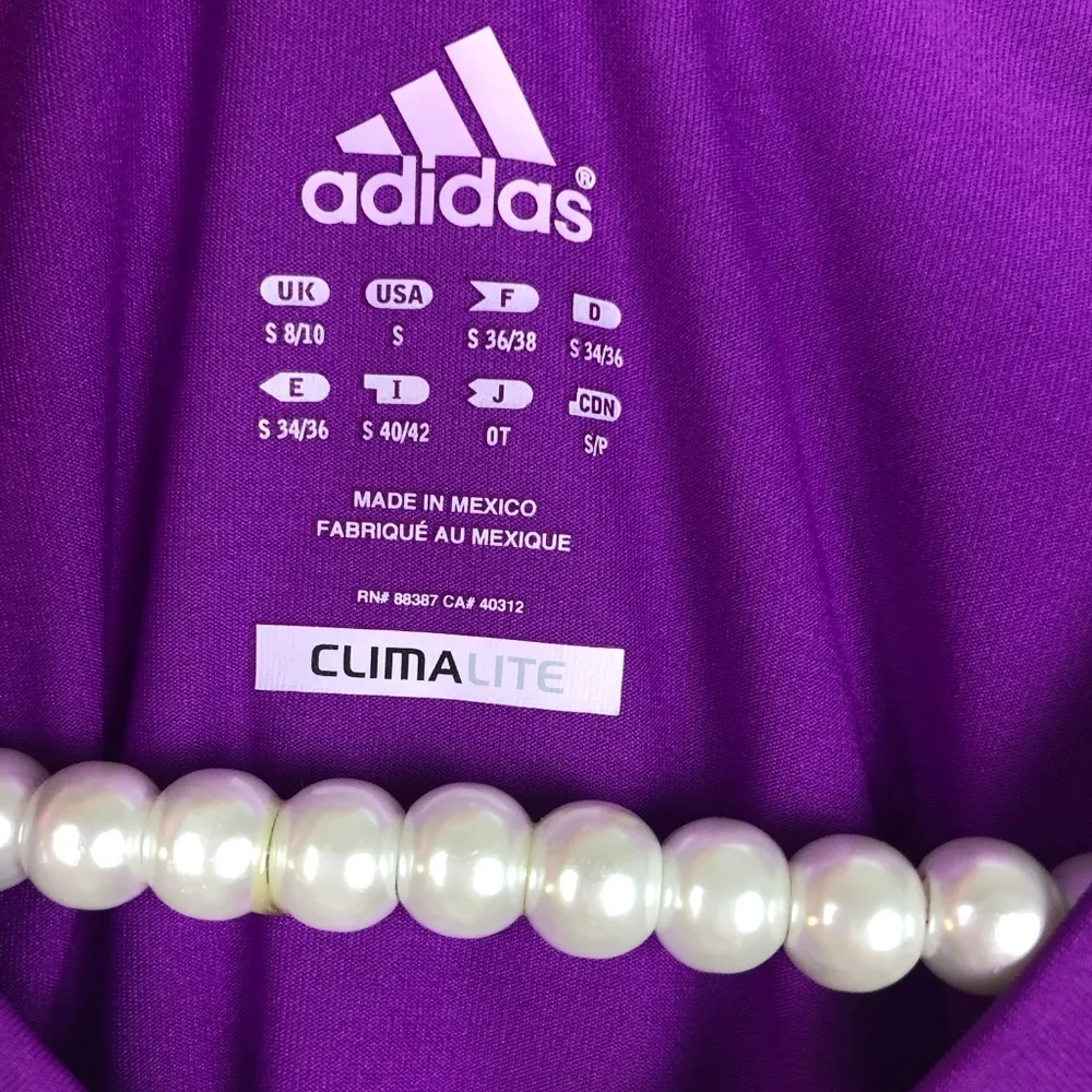 ADIDAS | Purple Adidas Workout Shirt - Image 4