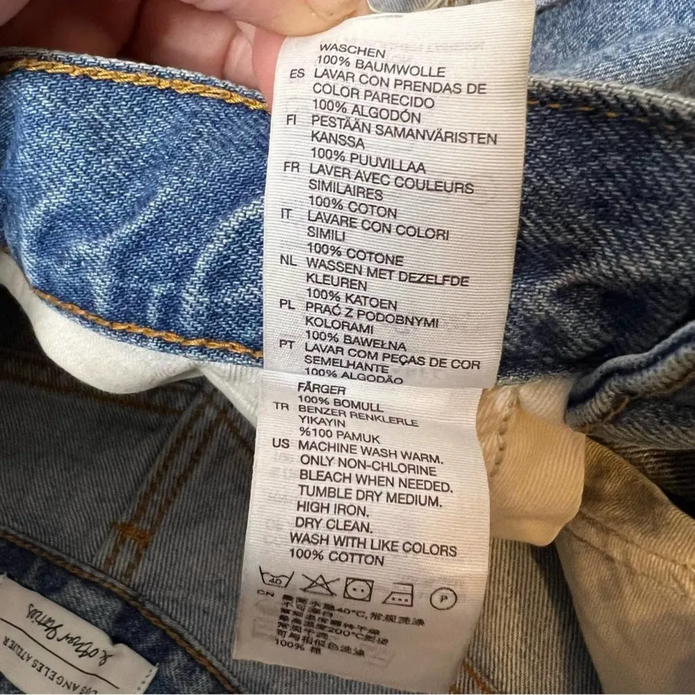 & other stories cut off high rise  jean shorts sz 27 - Image 3