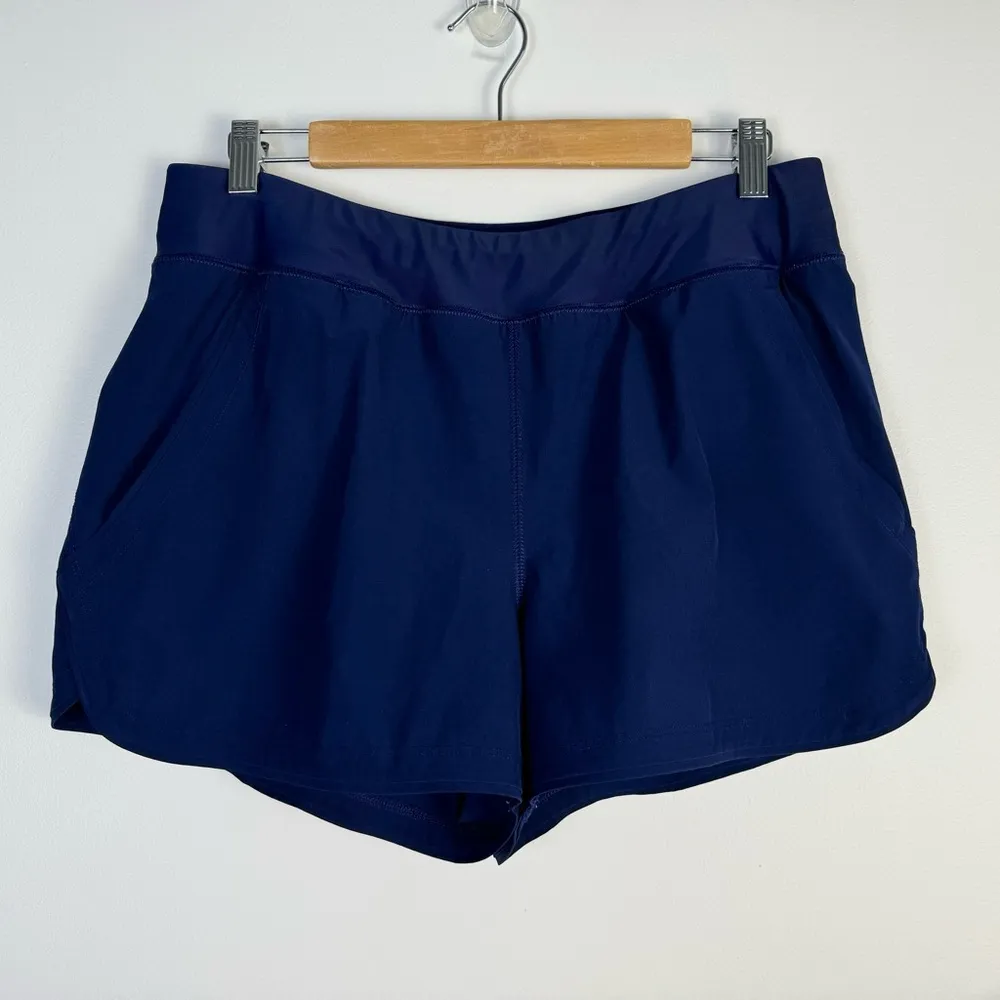Lands'End  3" Quick Dry Elastic Waist Board Shorts Swim Cover-up Navy Blue Sz 12 - Image 6