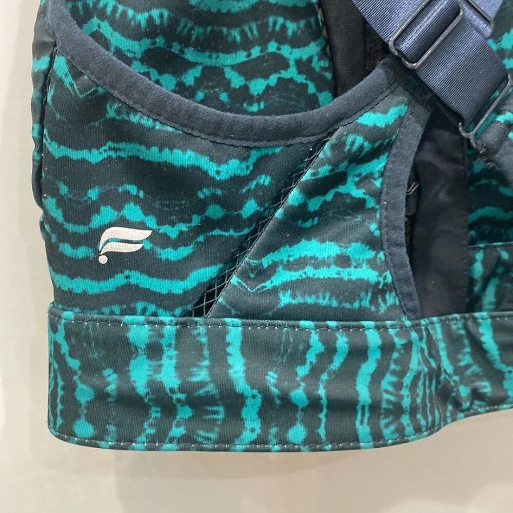 Fabletics Women's Zoe High Impact Sports Bra Zipper Tidal Print S - Image 7