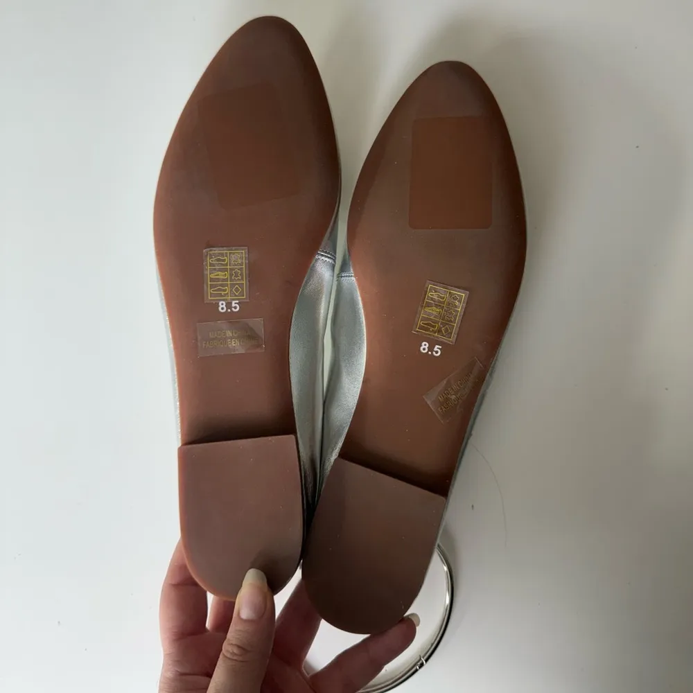 Jeffrey Campbell Tippy Ballet Flats Silver 8.5 - Image 10