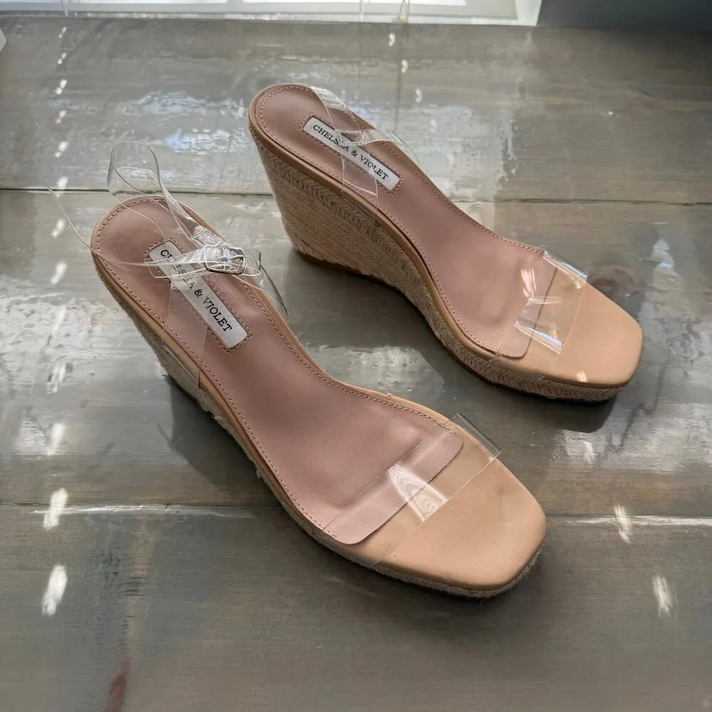 Chelsea & Violet Melne Wedge Espadrilles Heels Sz 9.5 - Image 6