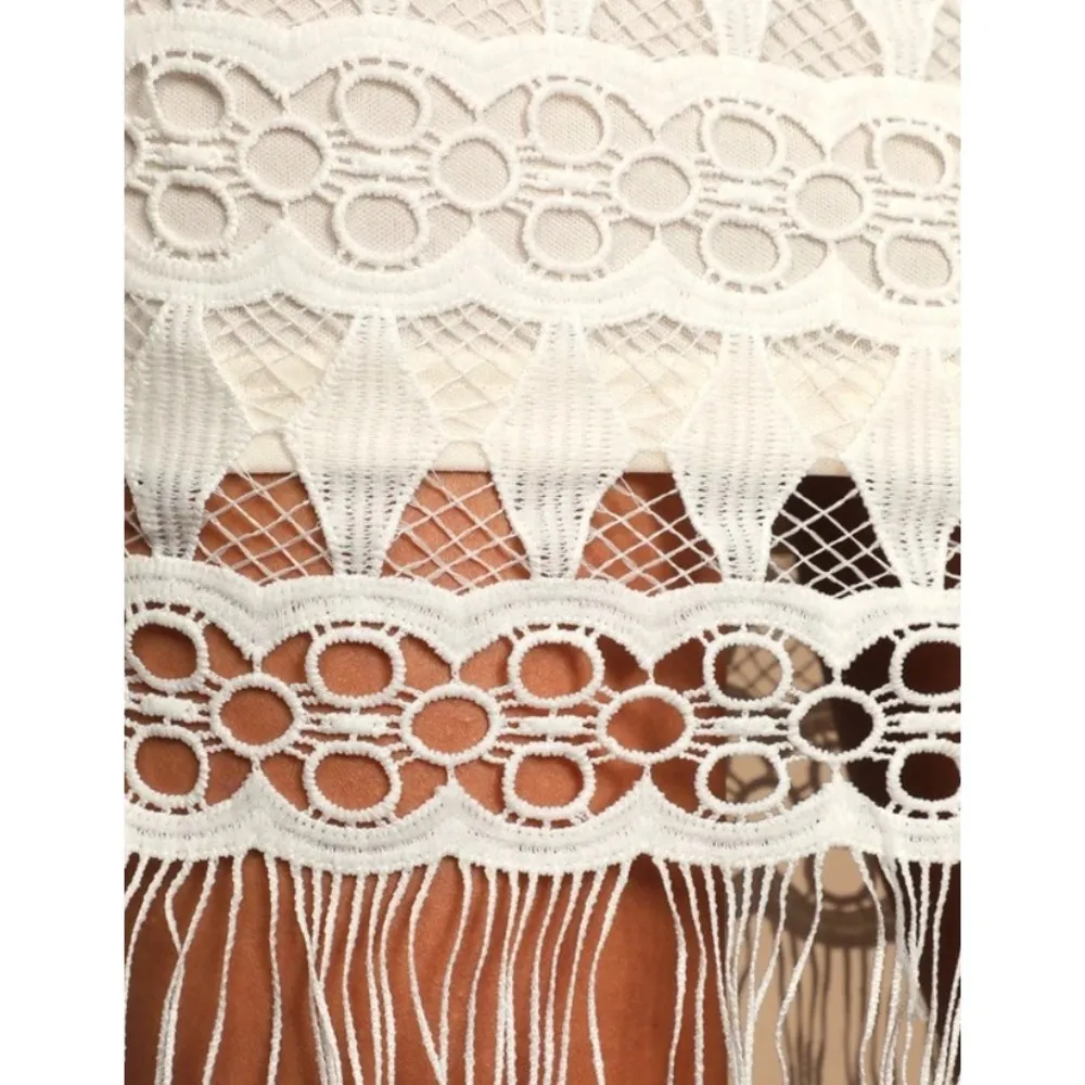 NEW Lulus Kenna White Crochet Lace Sleeveless Bodycon Dress Small - Image 7