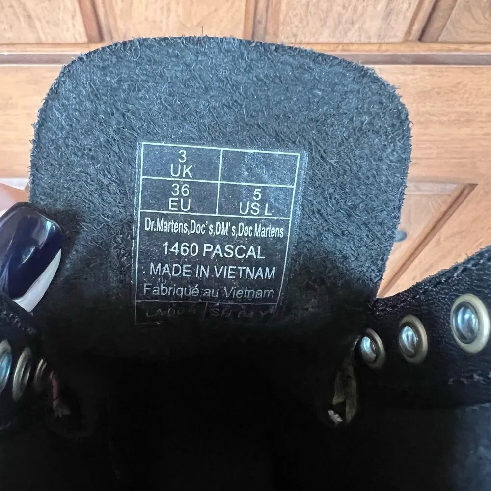 Doc Martens 1460 Pascal Women's‎ Vintage Floral Leather Lace Up Combat Boots - Image 8