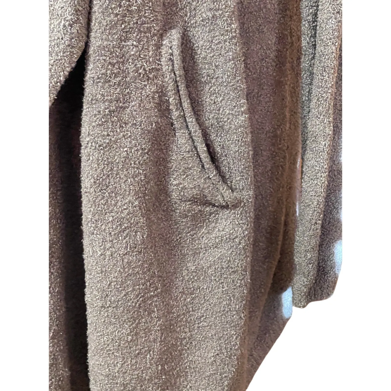 Barefoot Dreams Sz S / M CozyChic Lite Island Wrap Drape Cardigan Pockets Gray - Image 5
