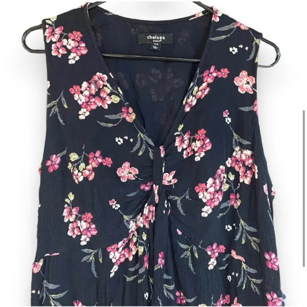 Chelsea Ladies Sleeveless, Fun Floral Black Maxi Dress Size 18/20 (read below) - Image 5