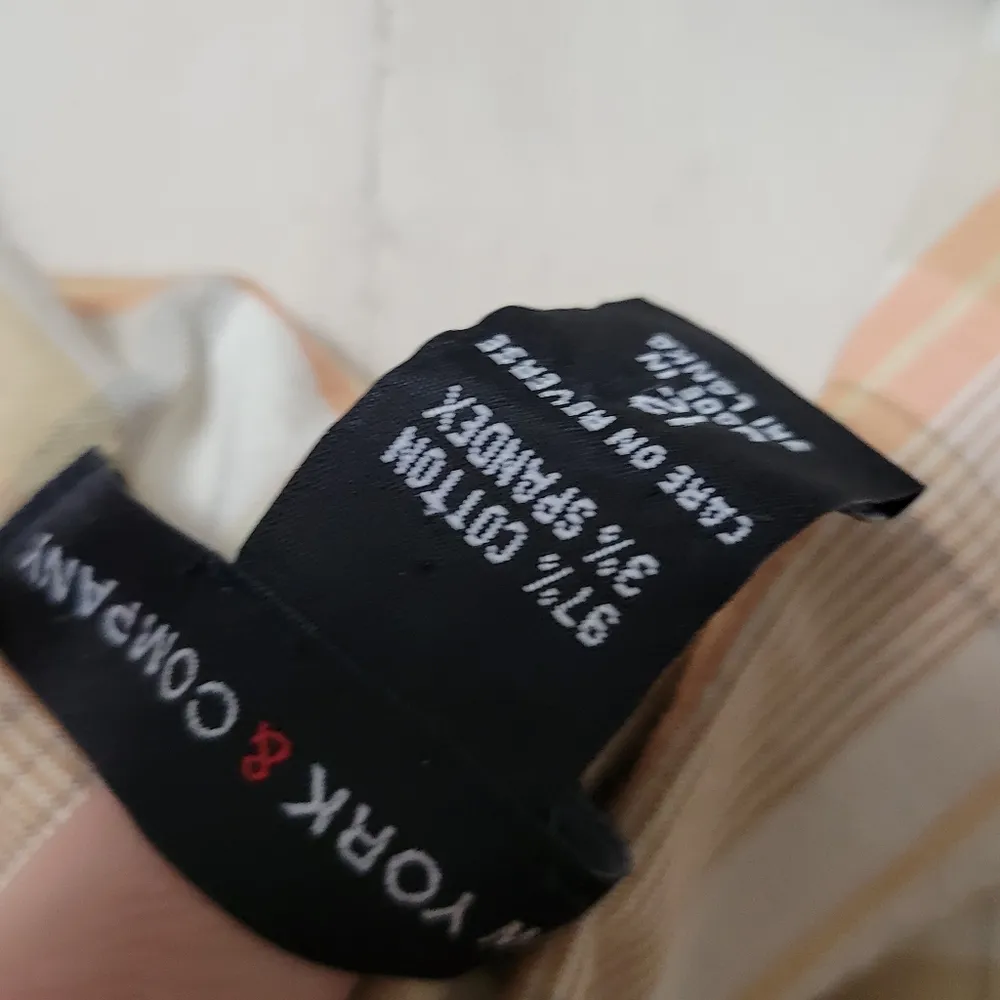 NY&CO peach plaid woven blazer size 12 - Image 6