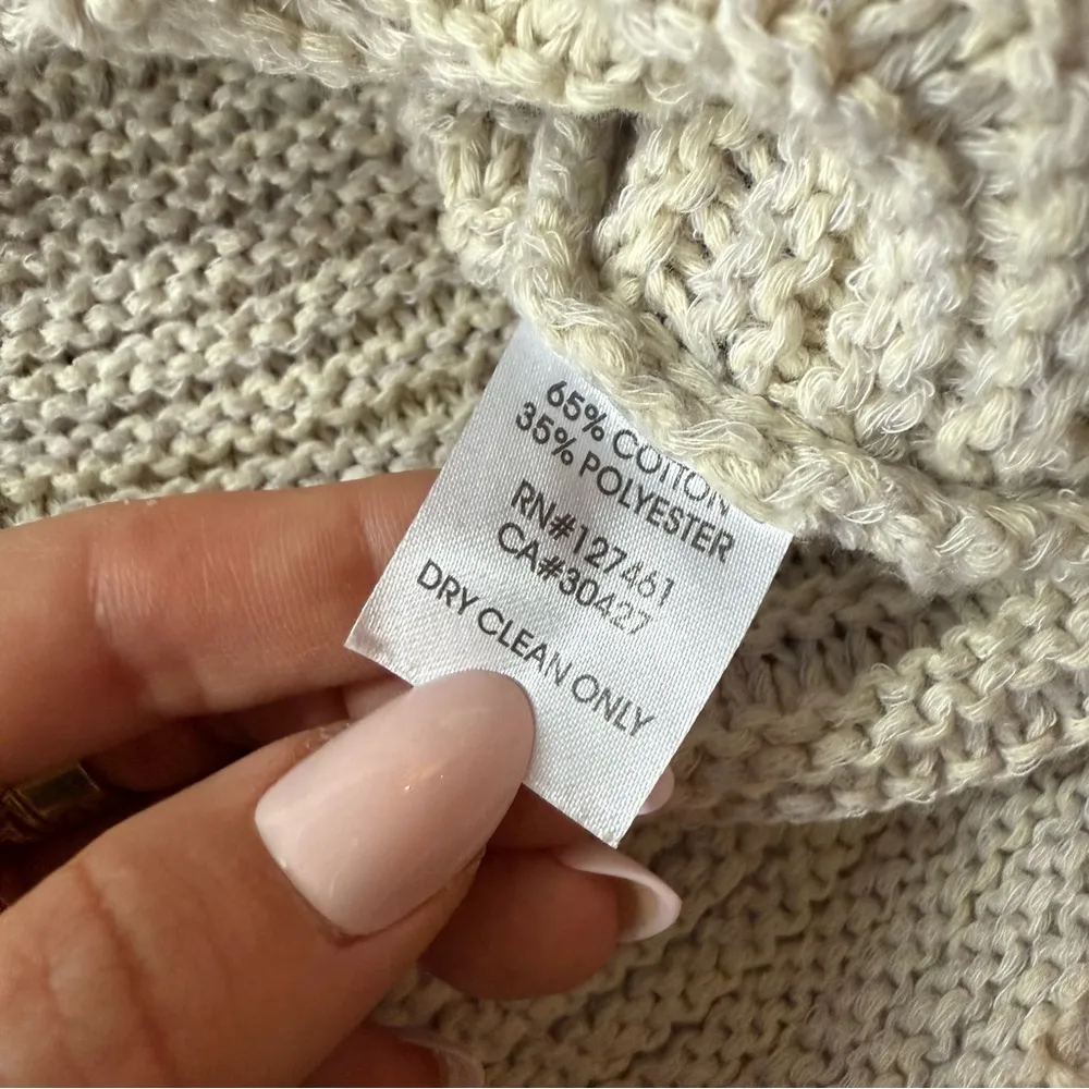 Wildfox Tan & Black Smile Cropped V-Neck Sweater - Image 10