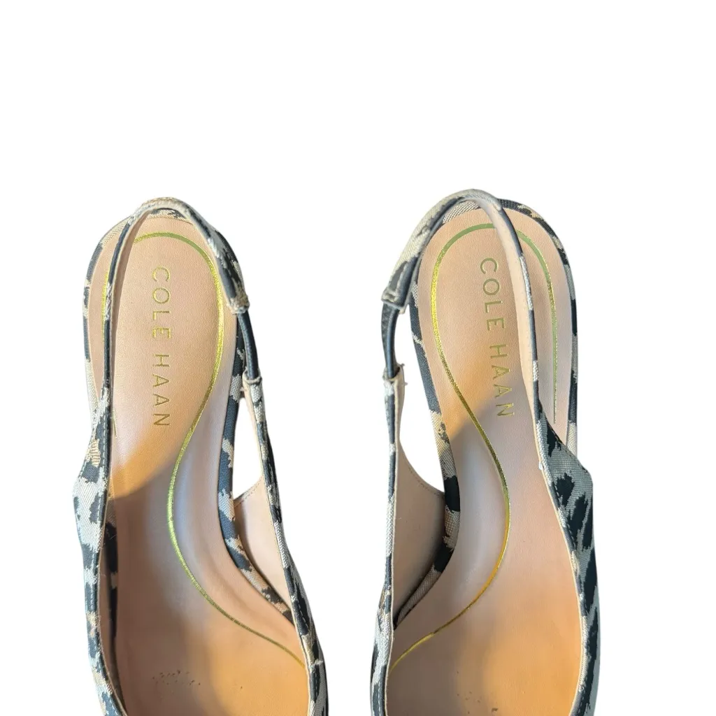 Cole Haan - Vandam Pump Leopard Animal Print Slingback Heels Sz 7 - Image 5