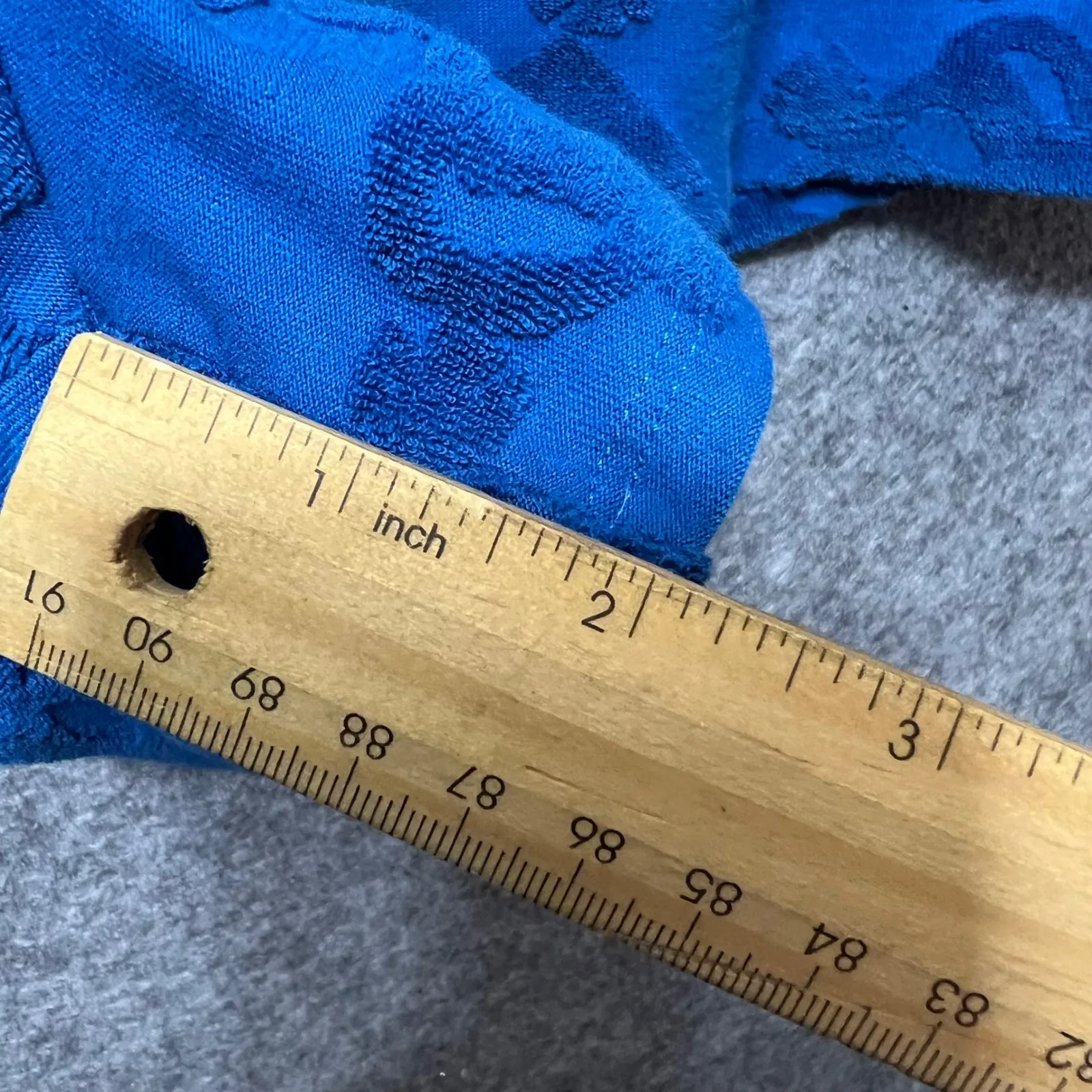 Juicy Couture‎ Terry Cloth Shorts Crown Print Lounge Casual XXL Blue Y2K Style - Image 5