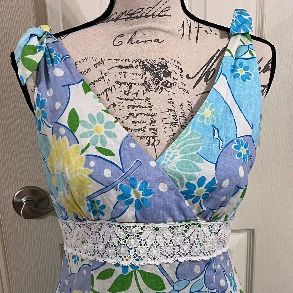 Vintage Lilly Pulitzer White King Crab Sleeveless Dress - Image 2