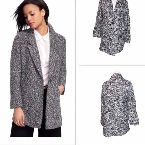 BLACK WHITE
MARBLE EVERYDAY COAT  SIZE SMALL - Image 2