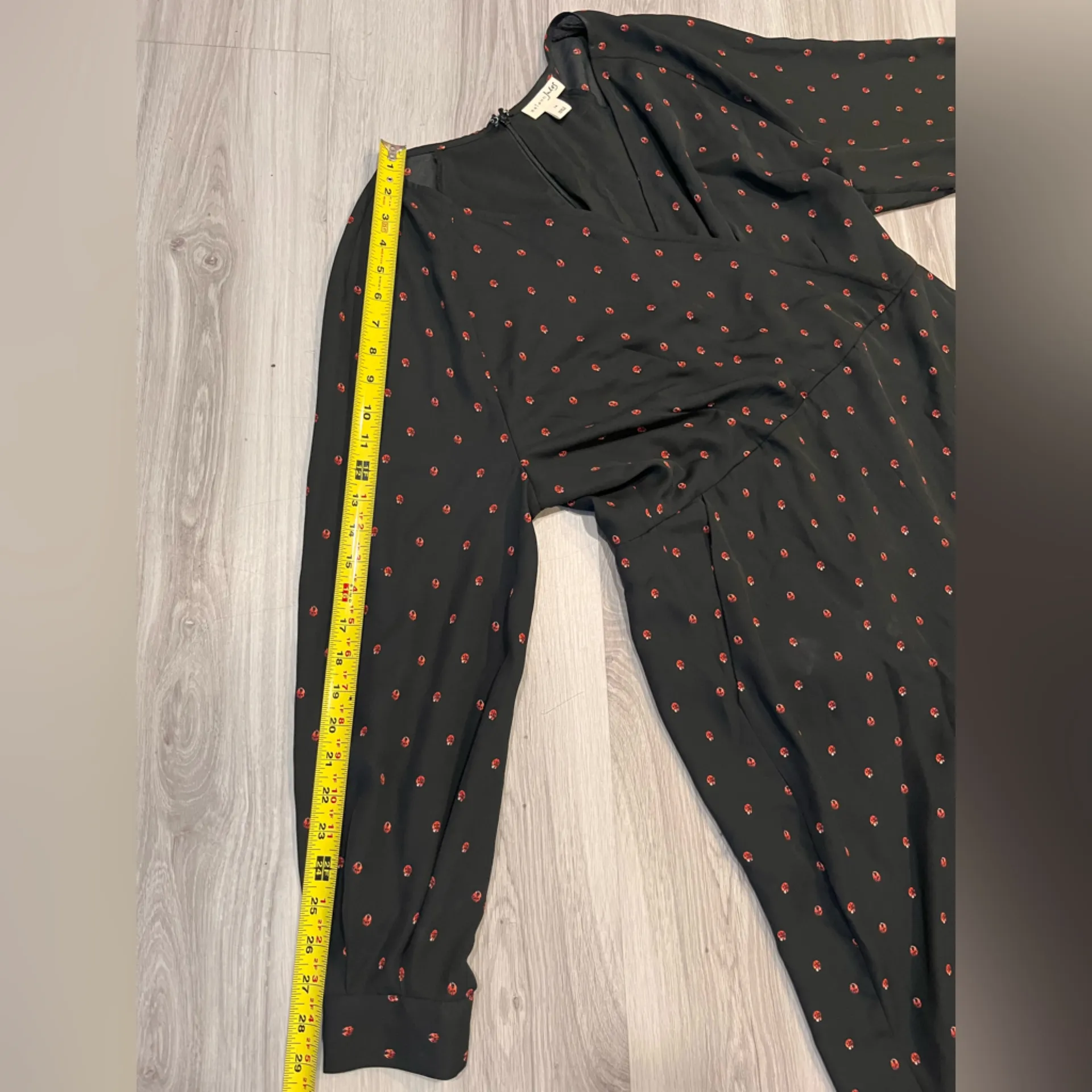 Maison jules Elegant Black Jumpsuit‎ with Red Accents - Image 9