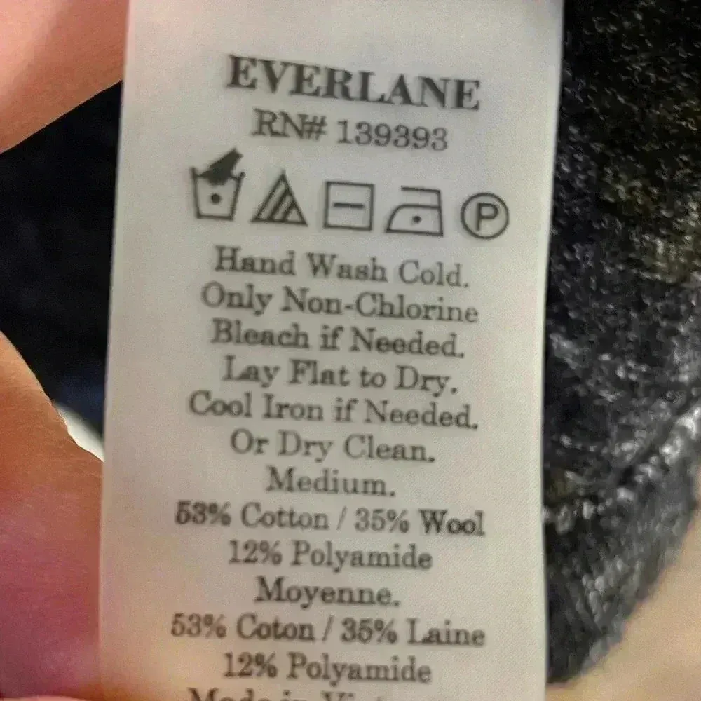 Everlane cami knit long line heather black‎ wool blend Medium - Image 5
