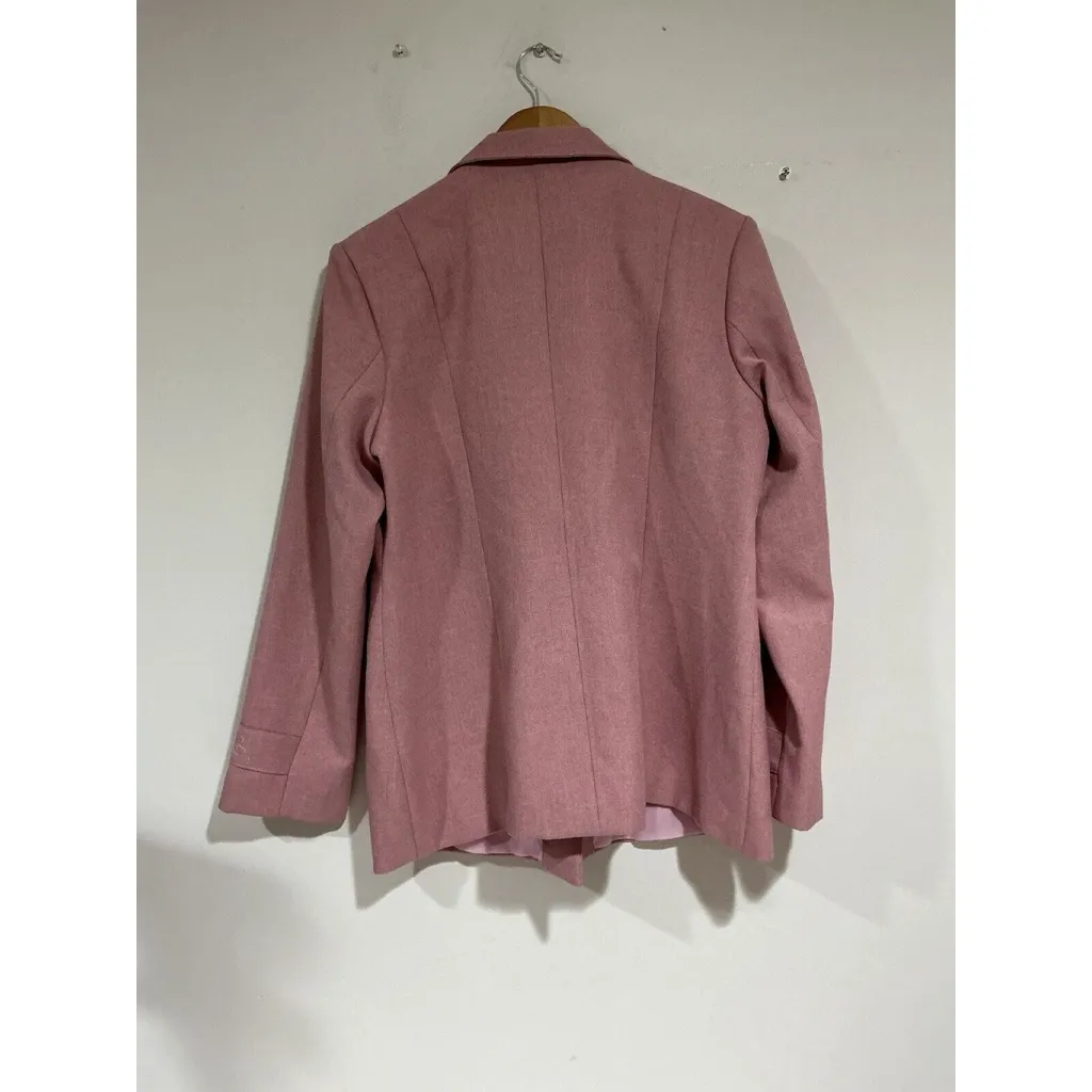 Womans Pink 3 Button Up Blazer Lined 12 - Image 2