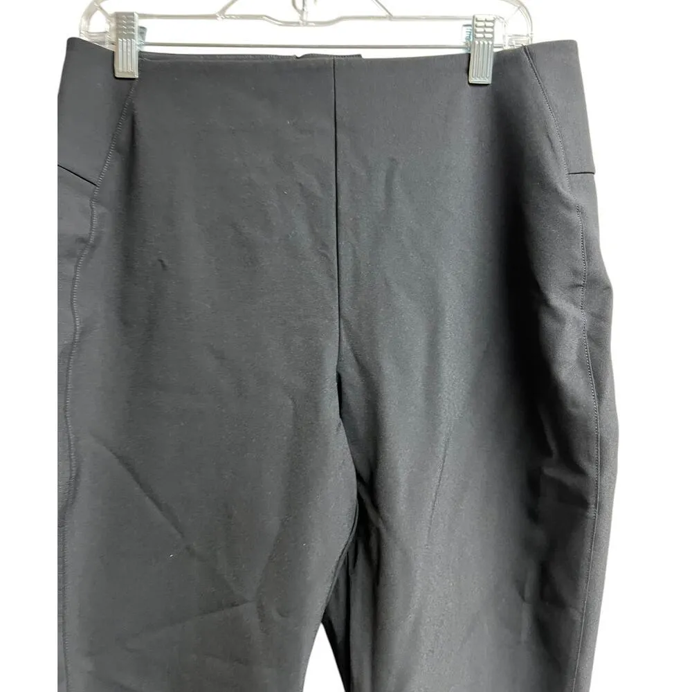 Cabi Dinner Trousers Size 10 Black High Rise Rear Zip Tapered Leg - Image 2