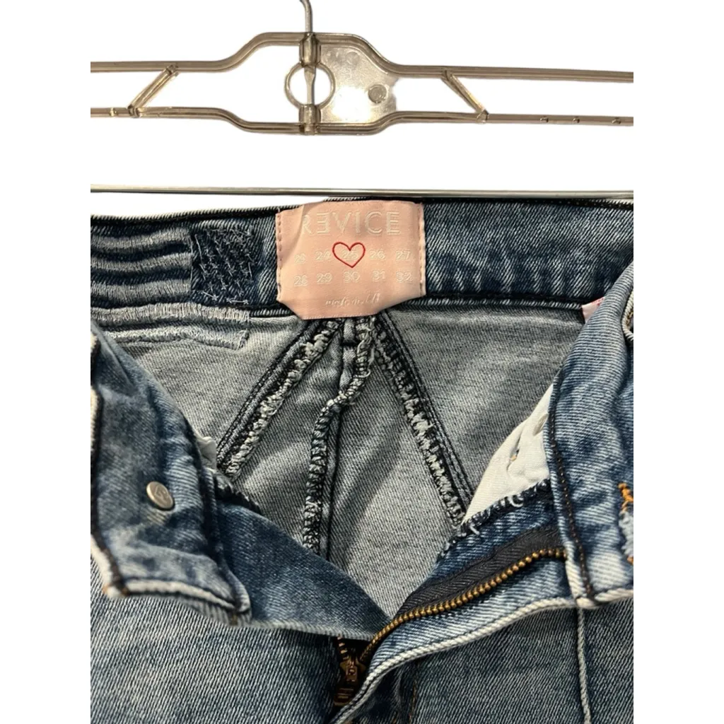 REVICE Venus Flare Jeans Star Butt Stretch Denim Blue Size 25 Casual - Image 4