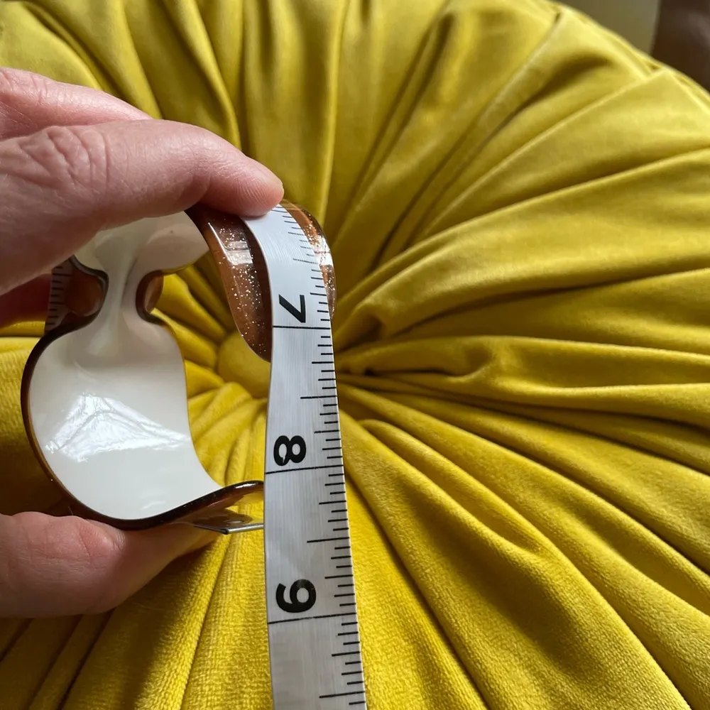 Bow Lucite Bracelet Sparkly Copper Brown - Image 8