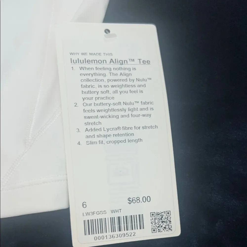 Lululemon Align T-shirt
White Size 6 - Image 4