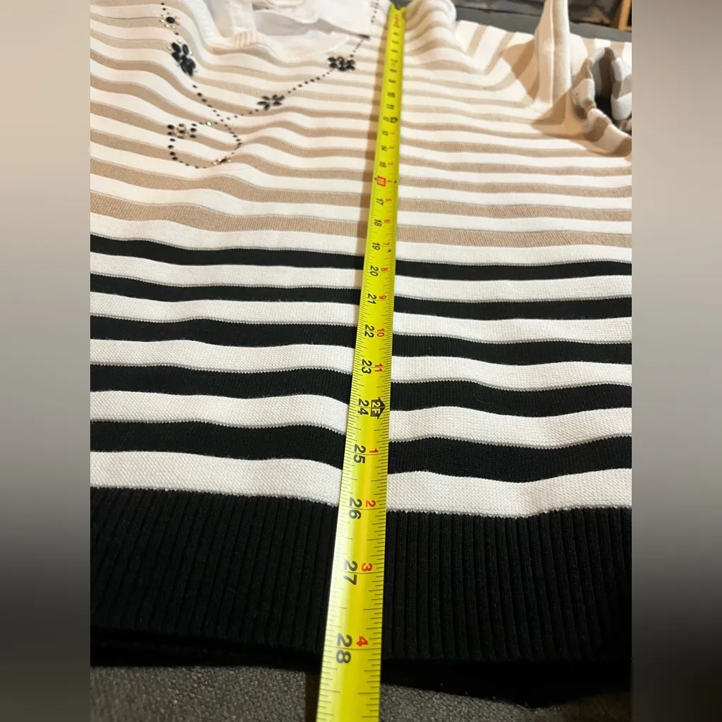 Alfred Dunner
Plus Size 3X Classic Ombre Stripe Two In One Sweater - Image 7