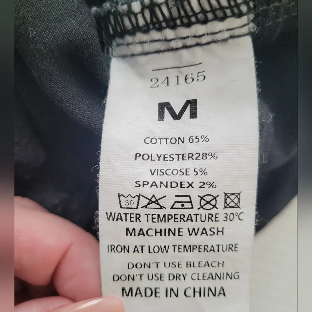 Black Size Medium Black Distressed Pregnancy Maternity Jeans Pants - Image 4