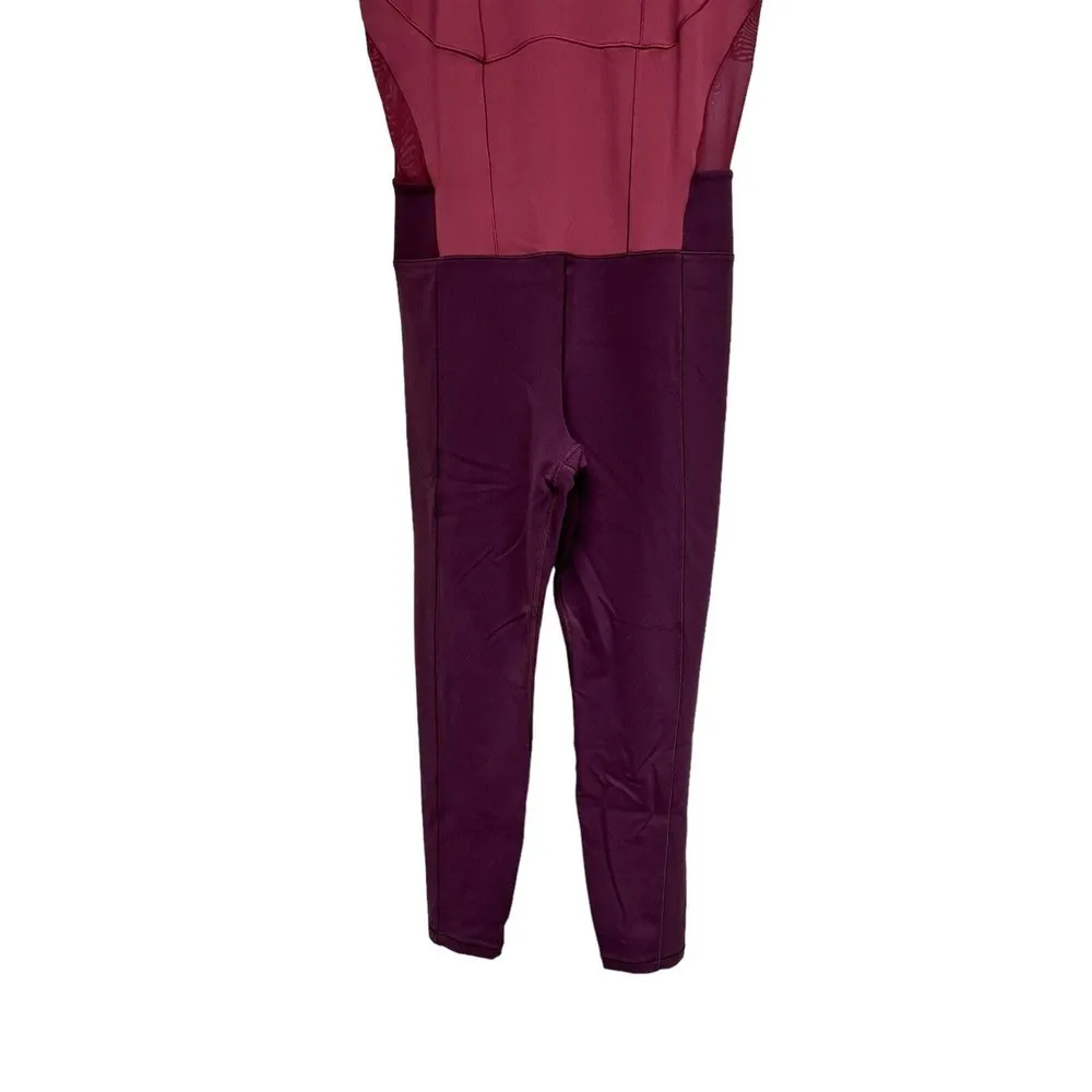 Athleta Aspiration Bodysuit in Powervita Antique Burgundy Women’s Size MP - Image 5