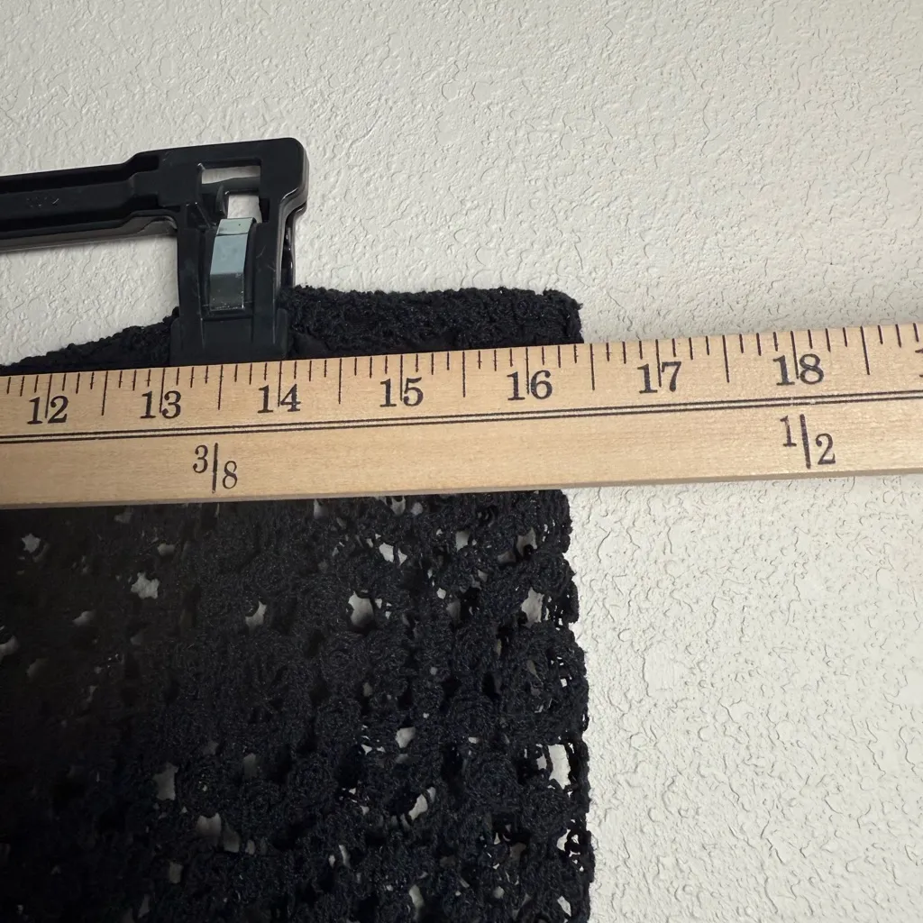 H&M Women‎ Size 8 Black Knit Swimsuit Cover Up See through Skirt - Image 3