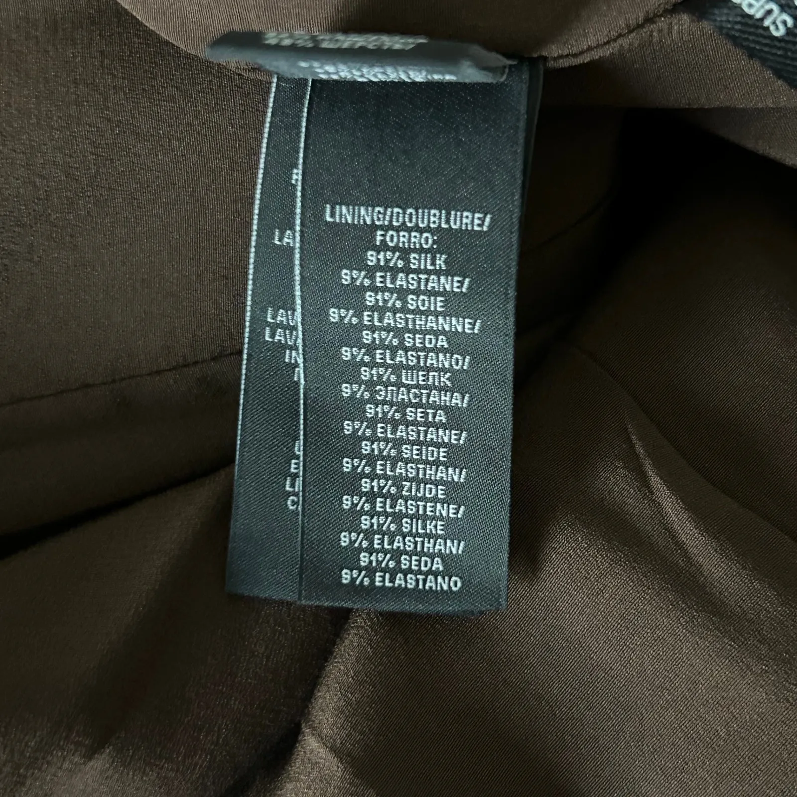 Ralph Lauren Black Label Brown Tweed Suede Cap Sleeve Sheath Midi Dress Size 12 - Image 7