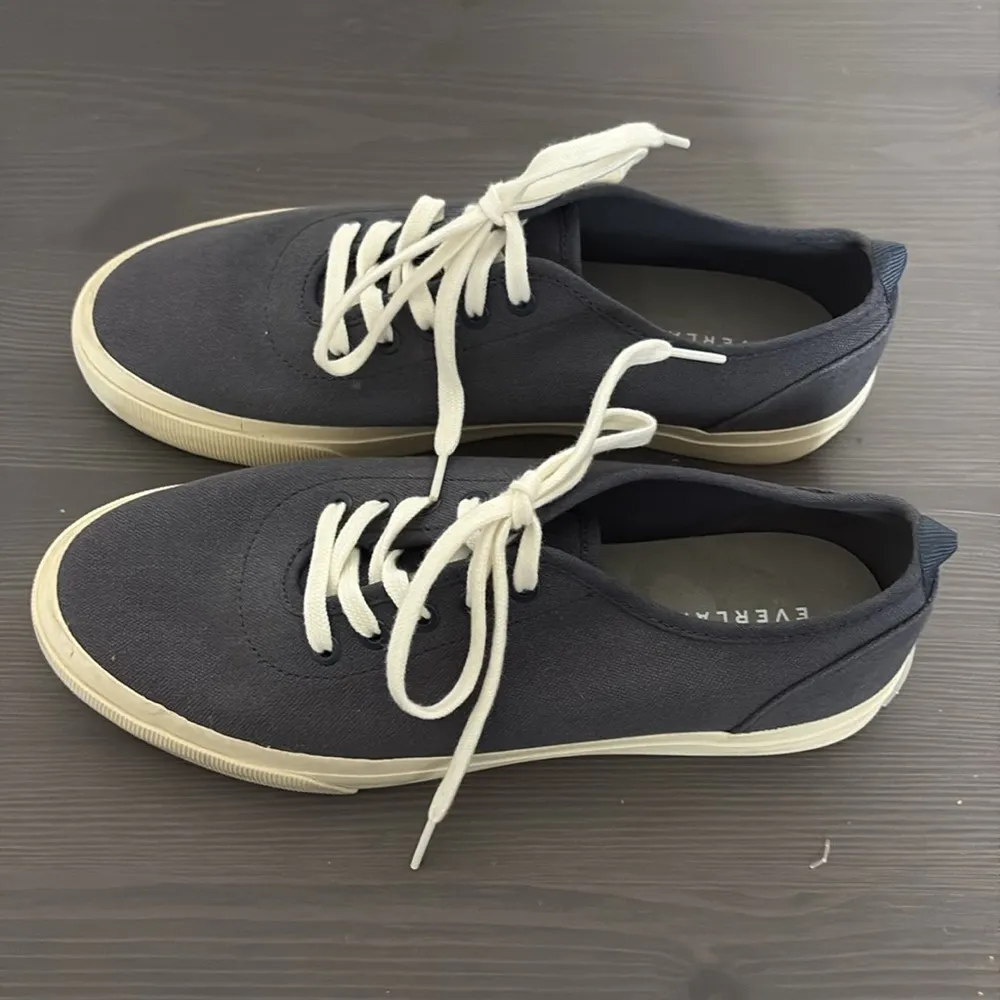 Everlane Tread Forever Casual Sneakers Navy Cream Lace Up Women’s Size 9 - Image 11